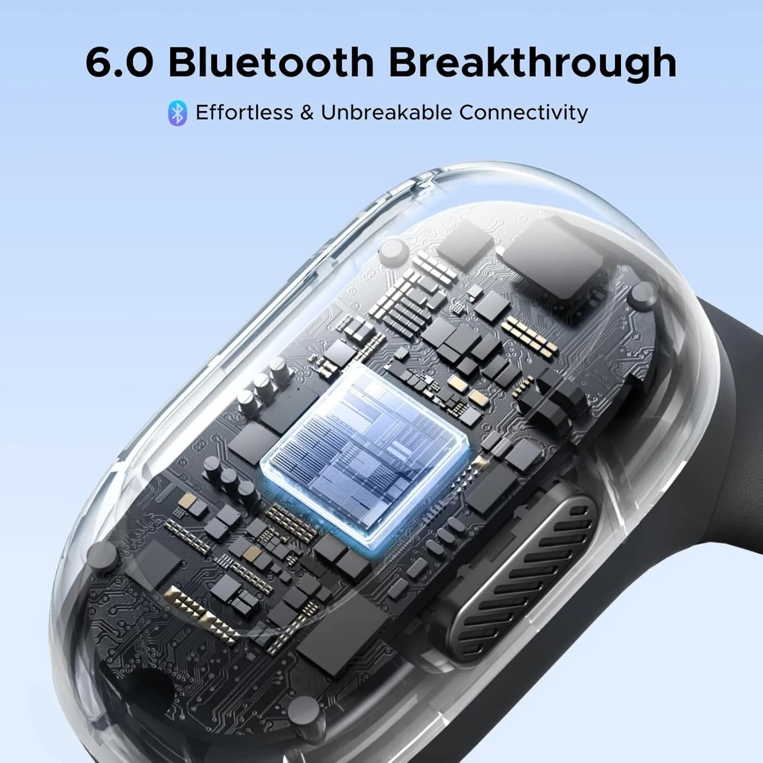 Безжични слушалки UGREEN с отворени уши (неинвазивни), Bluetooth 6.0 и 4 микрофона за ясни разговори снимка 7