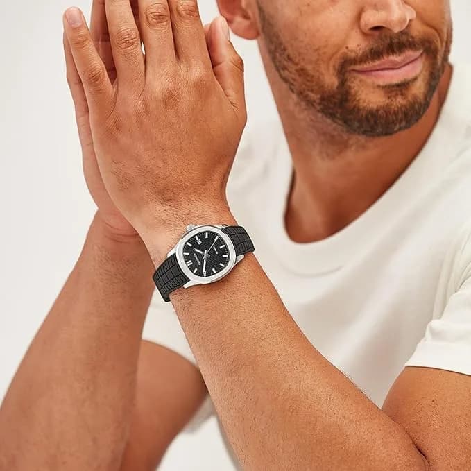 Мъжки часовник Sekonda Octaire с черна силиконова каишка, водоустойчив снимка 3