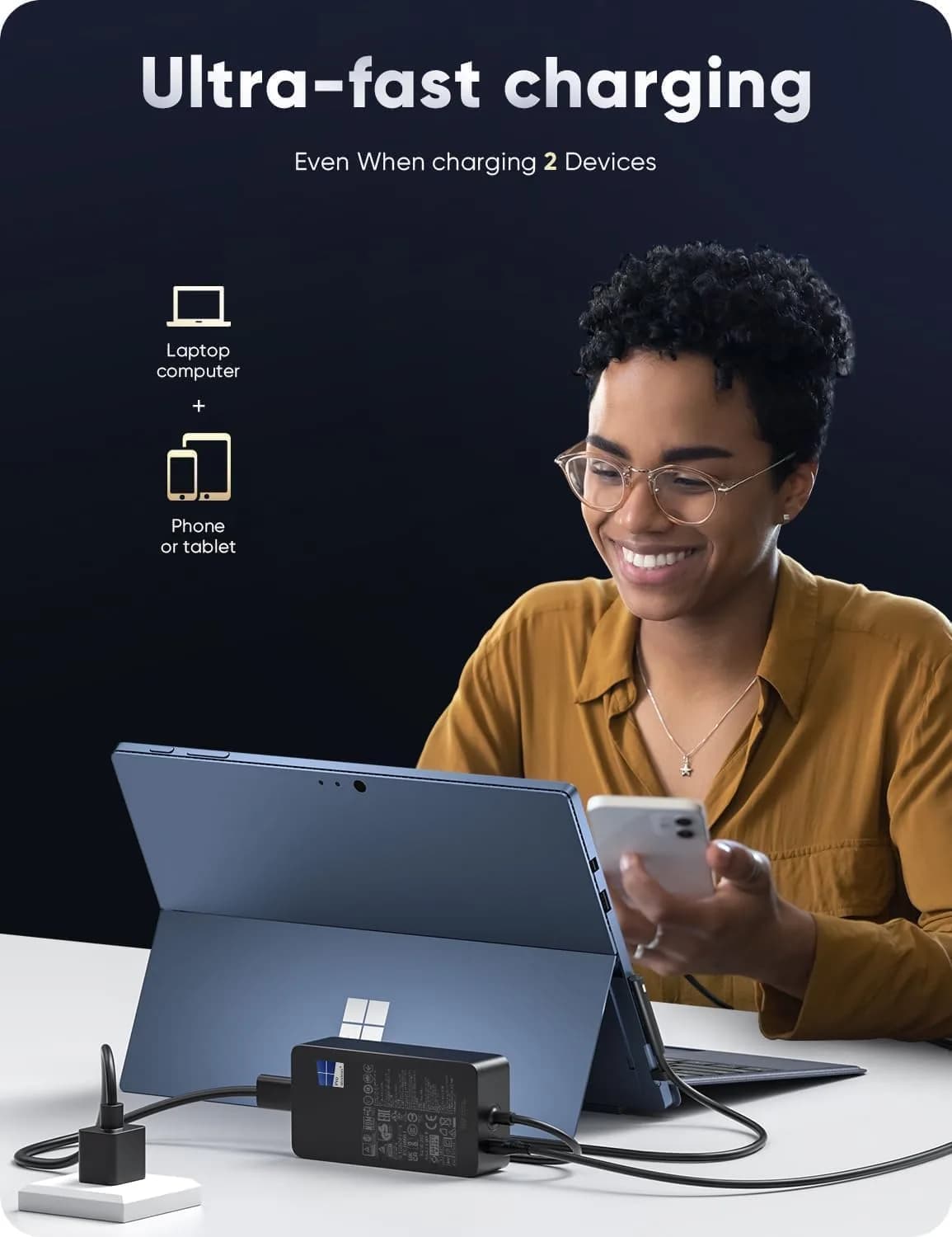 Зарядно устройство Surface с магнитно зареждане 102W, LED индикация снимка 3
