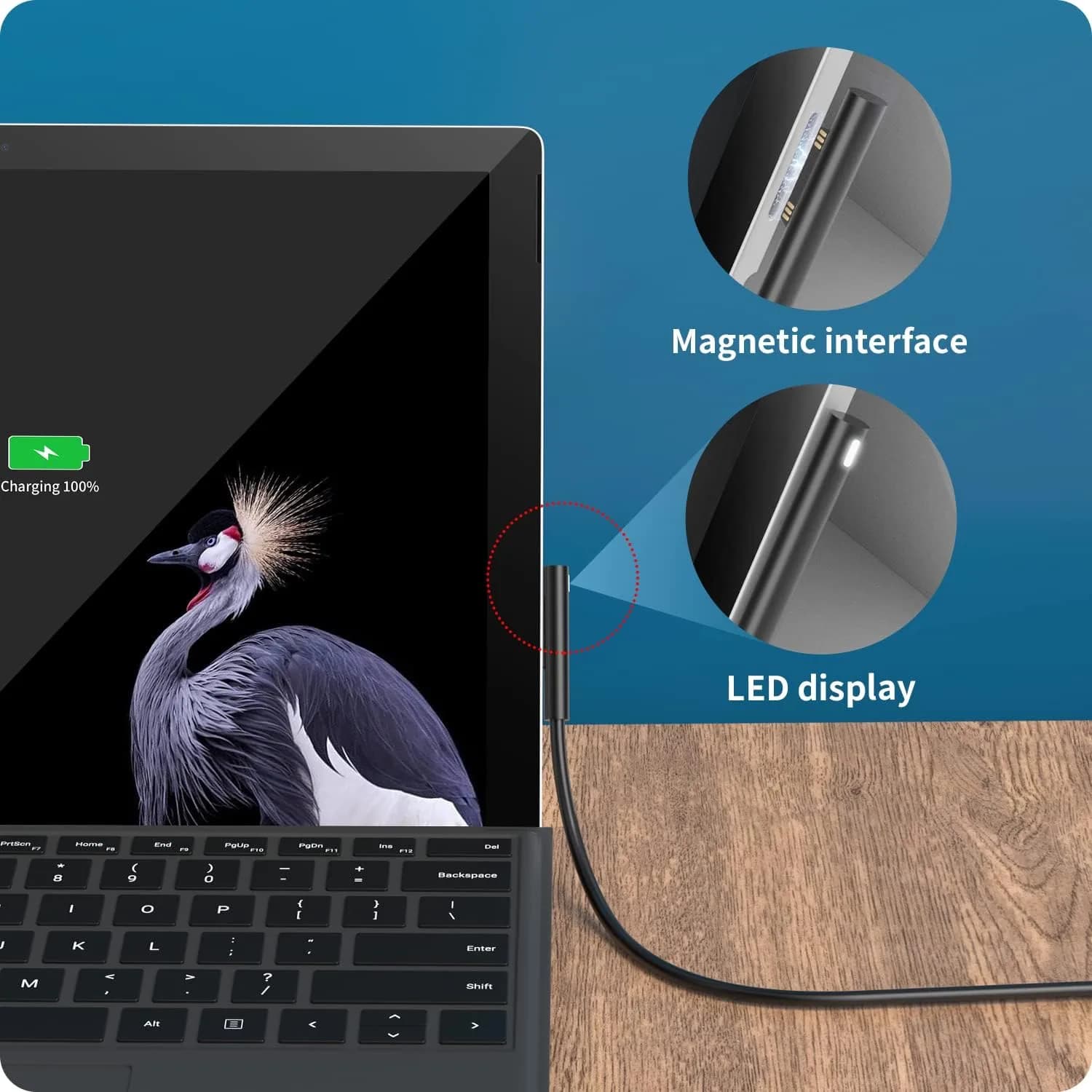 Зарядно устройство Surface с магнитно зареждане 102W, LED индикация снимка 4