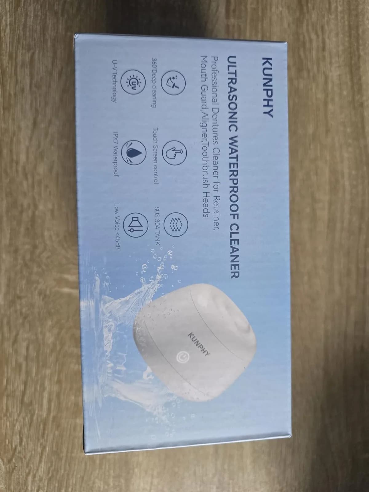 KUNPHY IPX7 ултразвуков почистващ апарат снимка 2