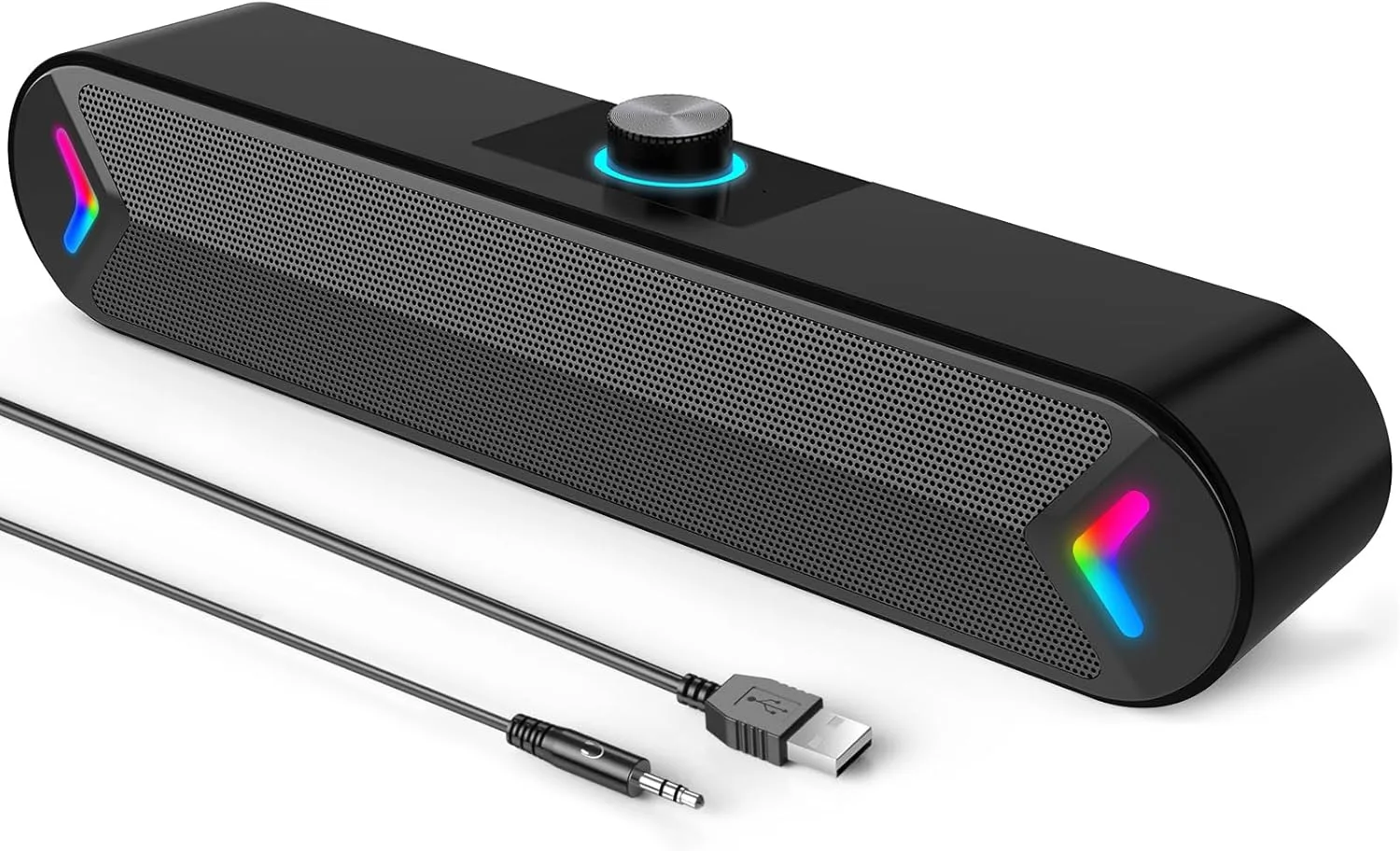 LENRUE A39PRO-1 10W стерео саундбар за компютър и телефон с RGB светлини