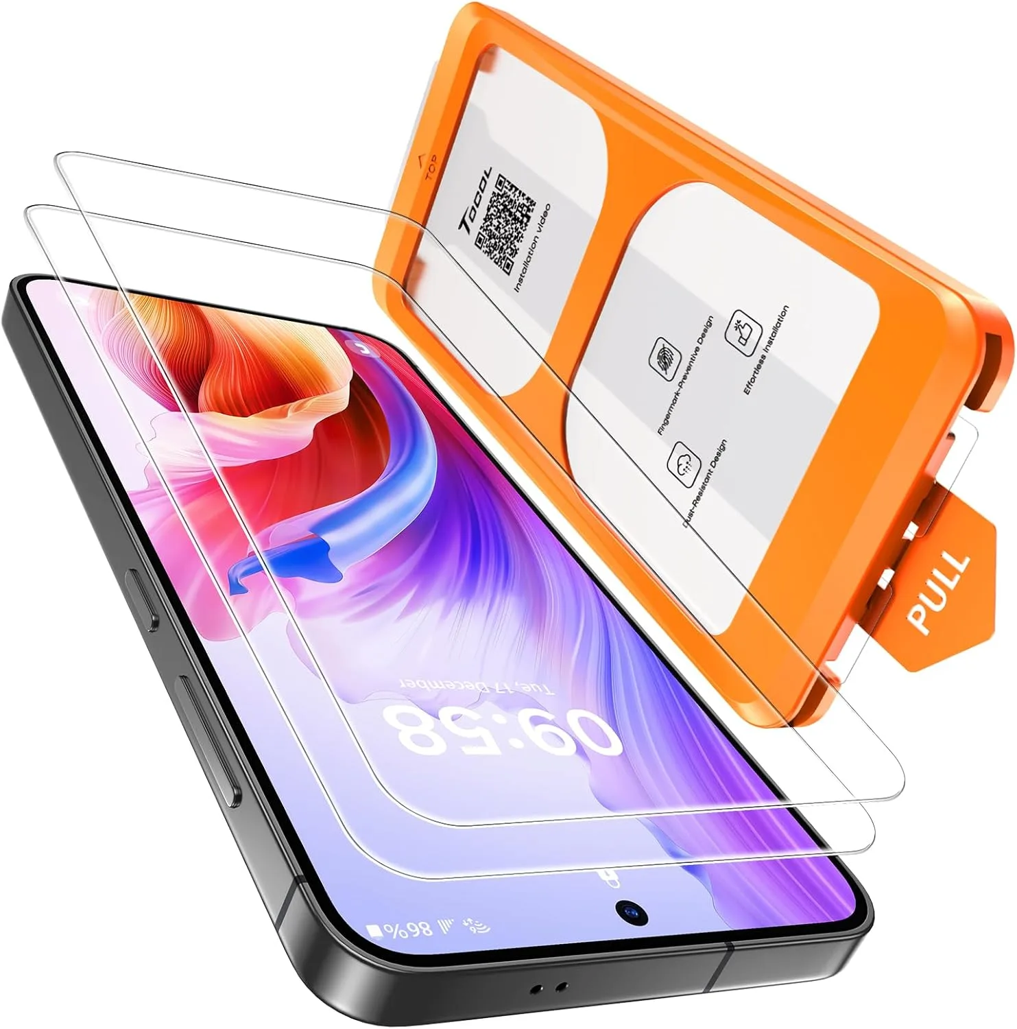 TOCOL 2 бр. протектор за екран за Samsung Galaxy S26 Plus 6.7 инча, незабавен монтаж, 9H+