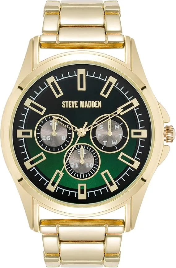 Мъжки часовник гривна Steve Madden с корпус и метална каишка, модерен дизайн
