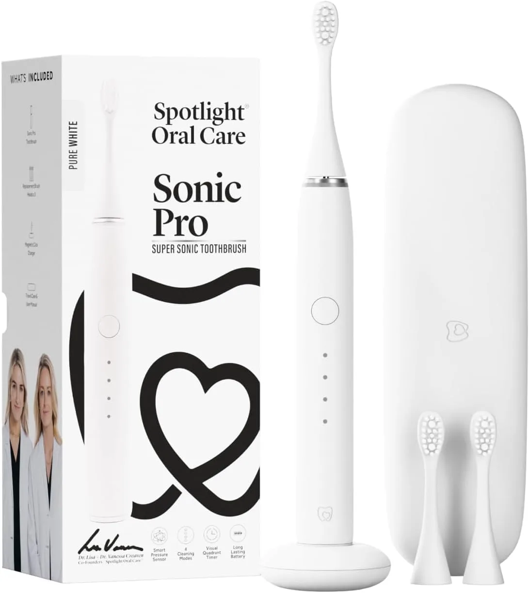 Spotlight Oral Care Sonic Pro електрическа четка за зъби Pure White (с 3 глави)