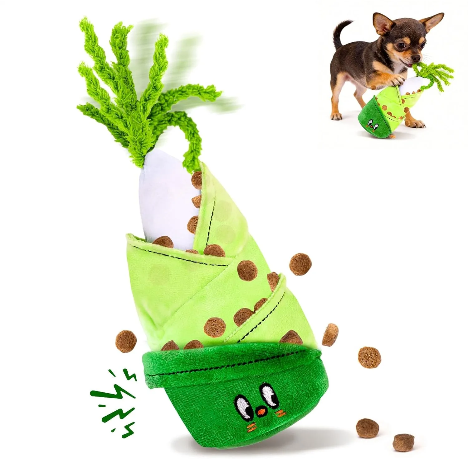 Интерактивна играчка за кучета с пищялка и скрити лакомства (treat puzzle)