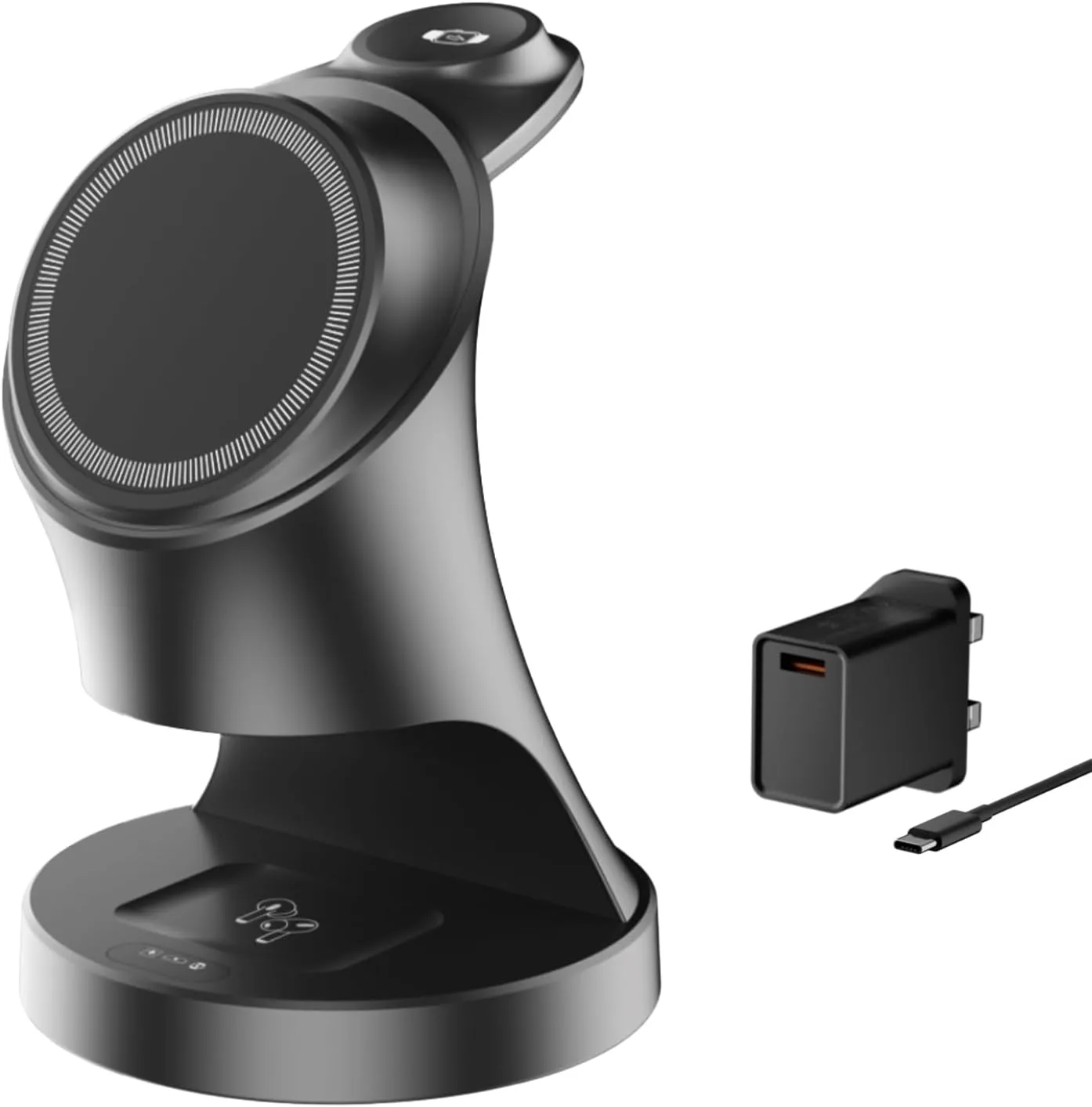 3-в-1 магнитно безжично зарядно за iPhone/iWatch/AirPods до 15W