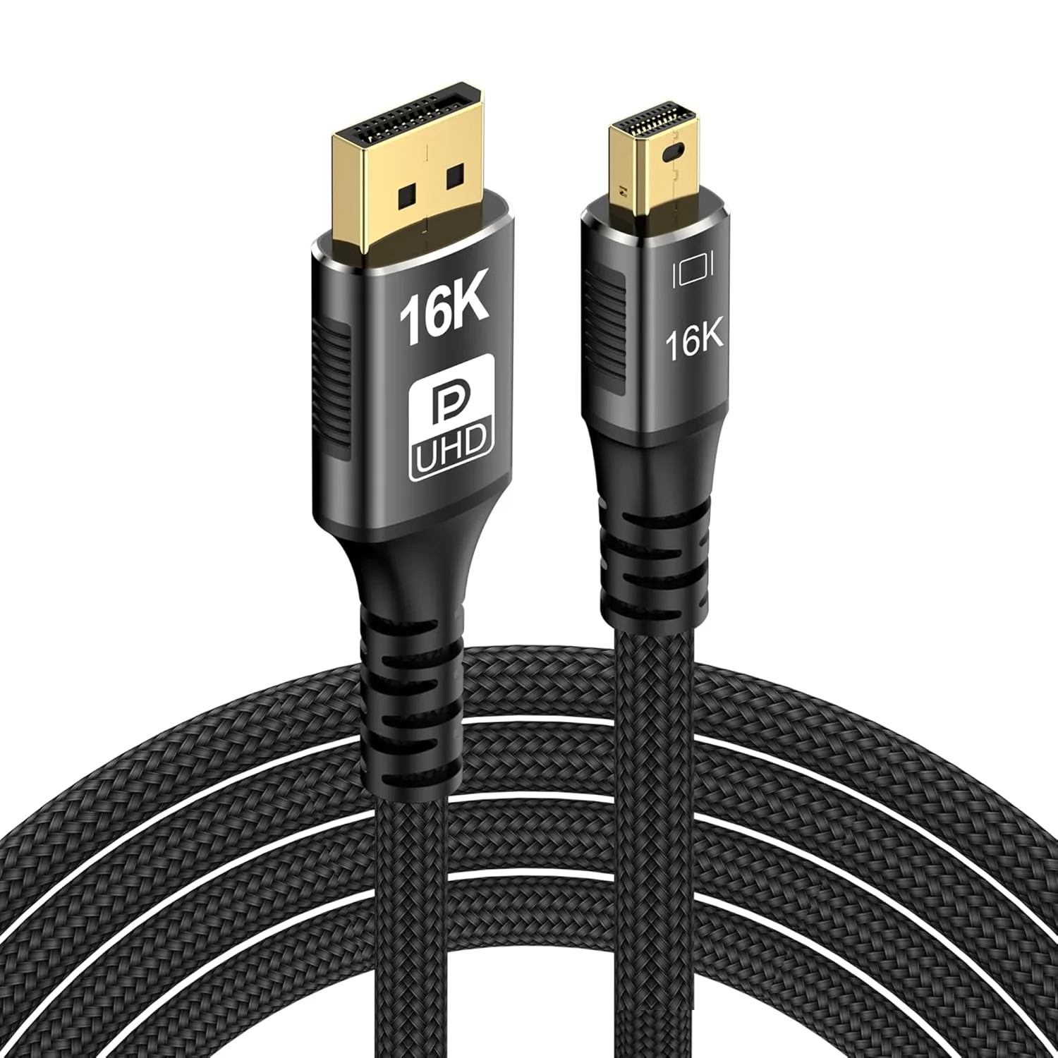 Кабел Mini DisplayPort (mDP) към DisplayPort 2.1, двупосочно предаване (DP 16K), 16K UHD, 3 м