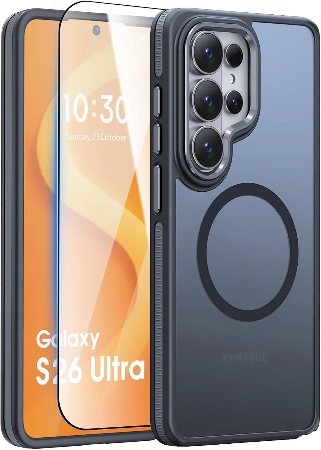 Силиконов/TPU кейс с магнитно позициониране и пръстен за Samsung Galaxy S26 Ultra (6.9")