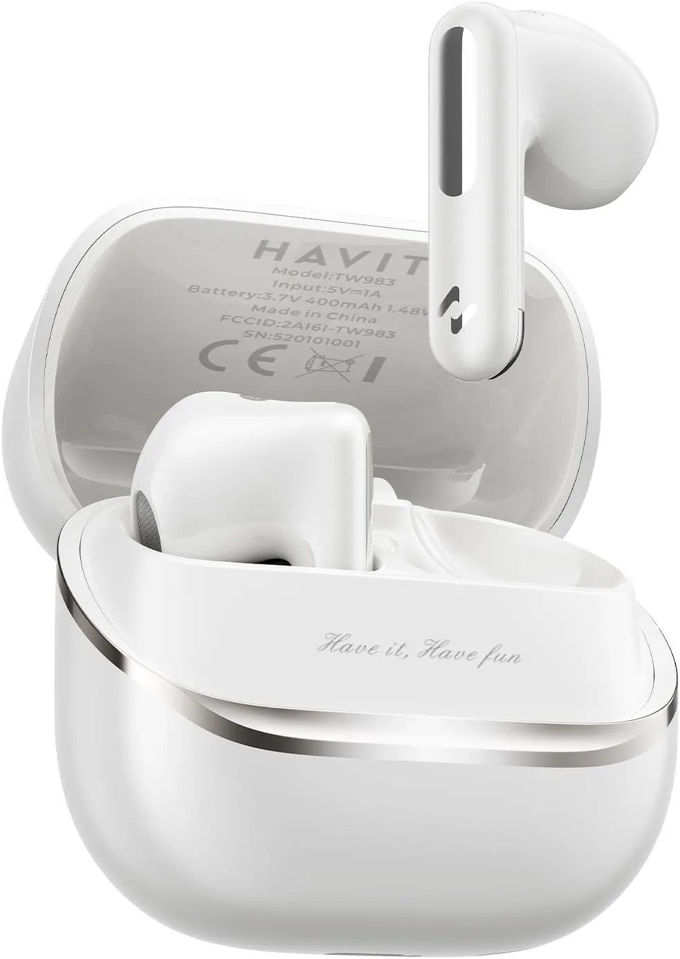 HAVIT Bluetooth 6.0 слушалки, ANC шумопотискане, 40 часа батерия, ENC микрофони, IP54
