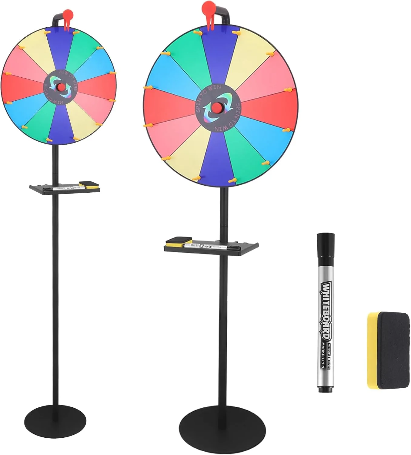 Колело на късмета въртящо се колело за томбола/игра с маркери и стойка (Prize Wheel)