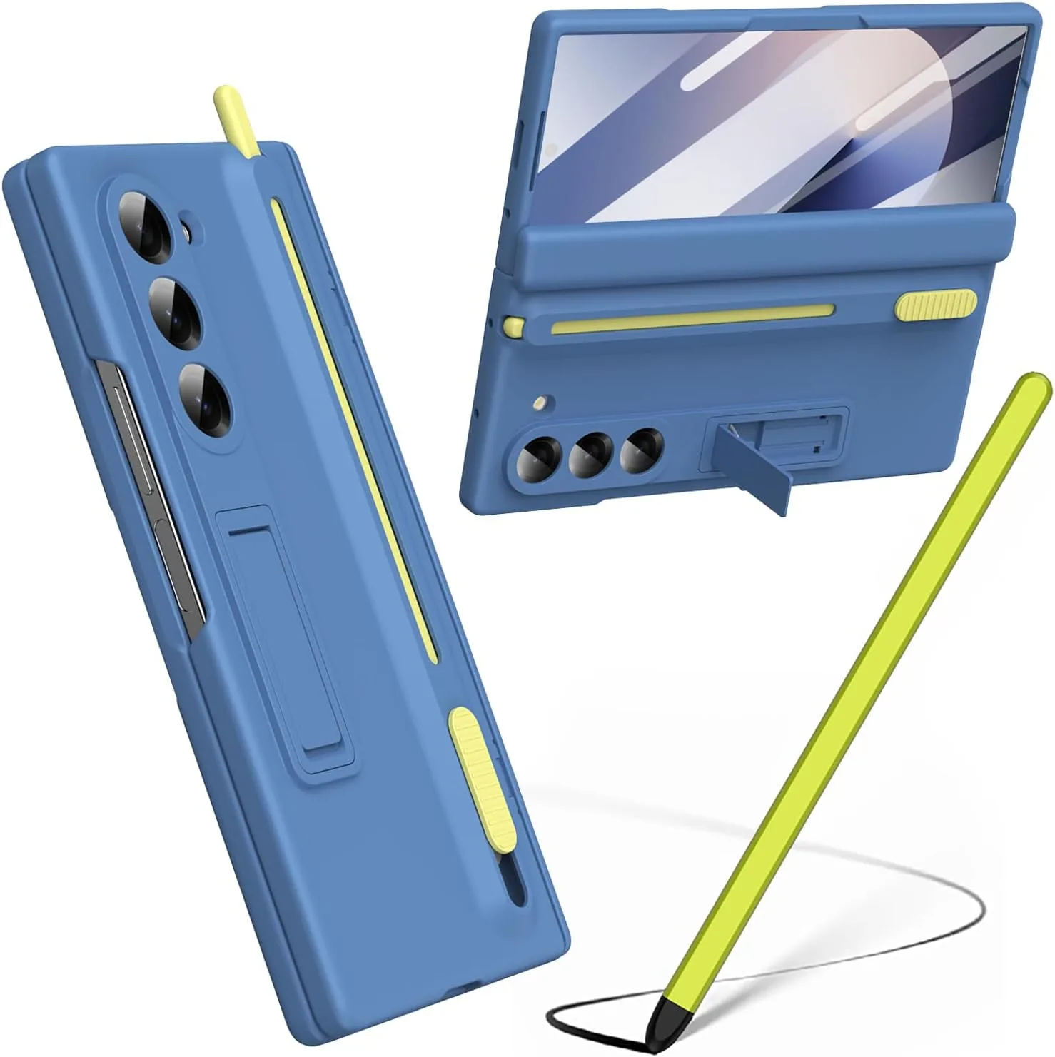 Кейс за Samsung Galaxy Z Fold6 със стилус (S Pen) и вграден протектор на екрана