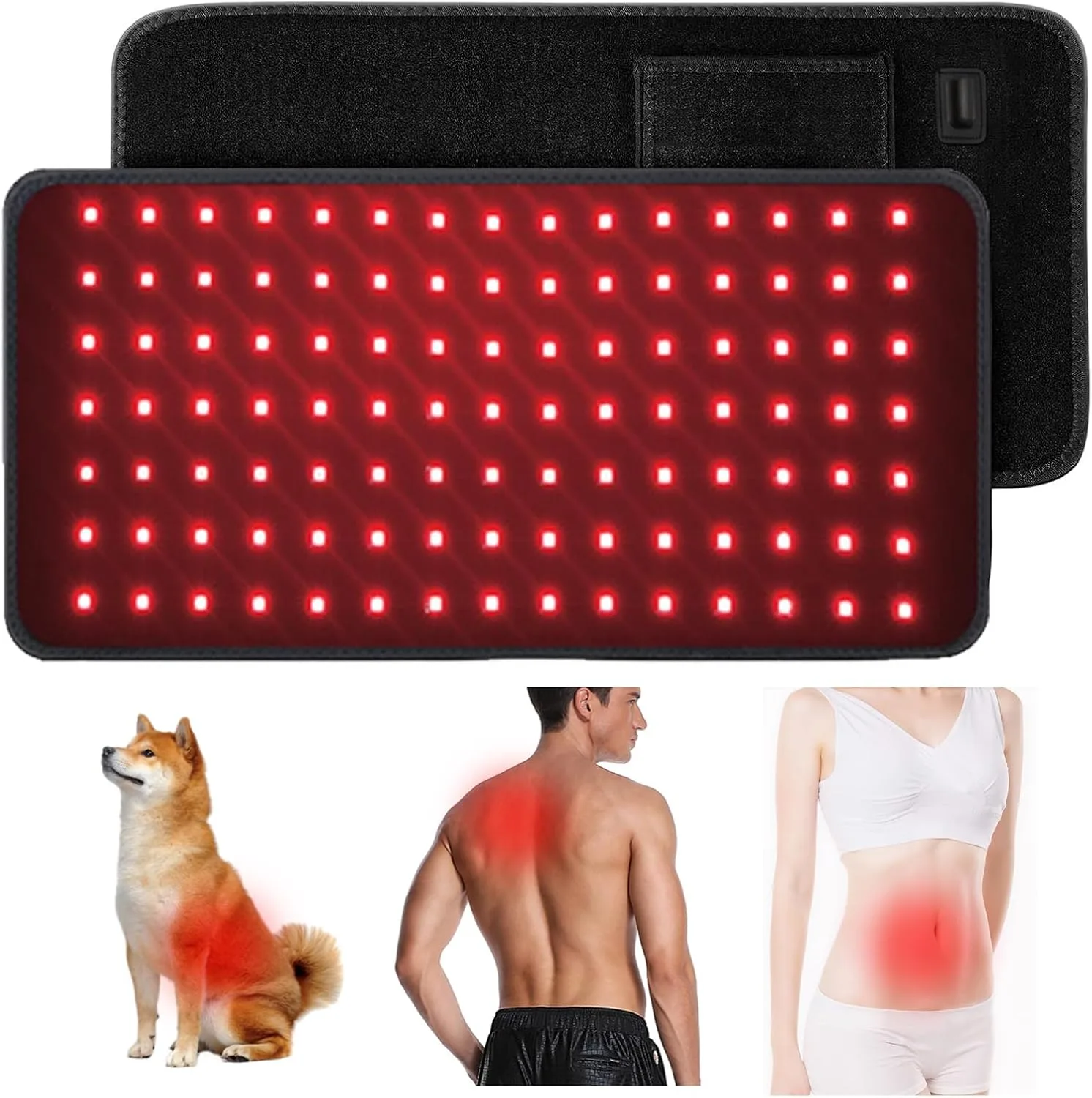 Red Light Therapy подложка за червена/инфрачервена светлина (LED), с колан за носене