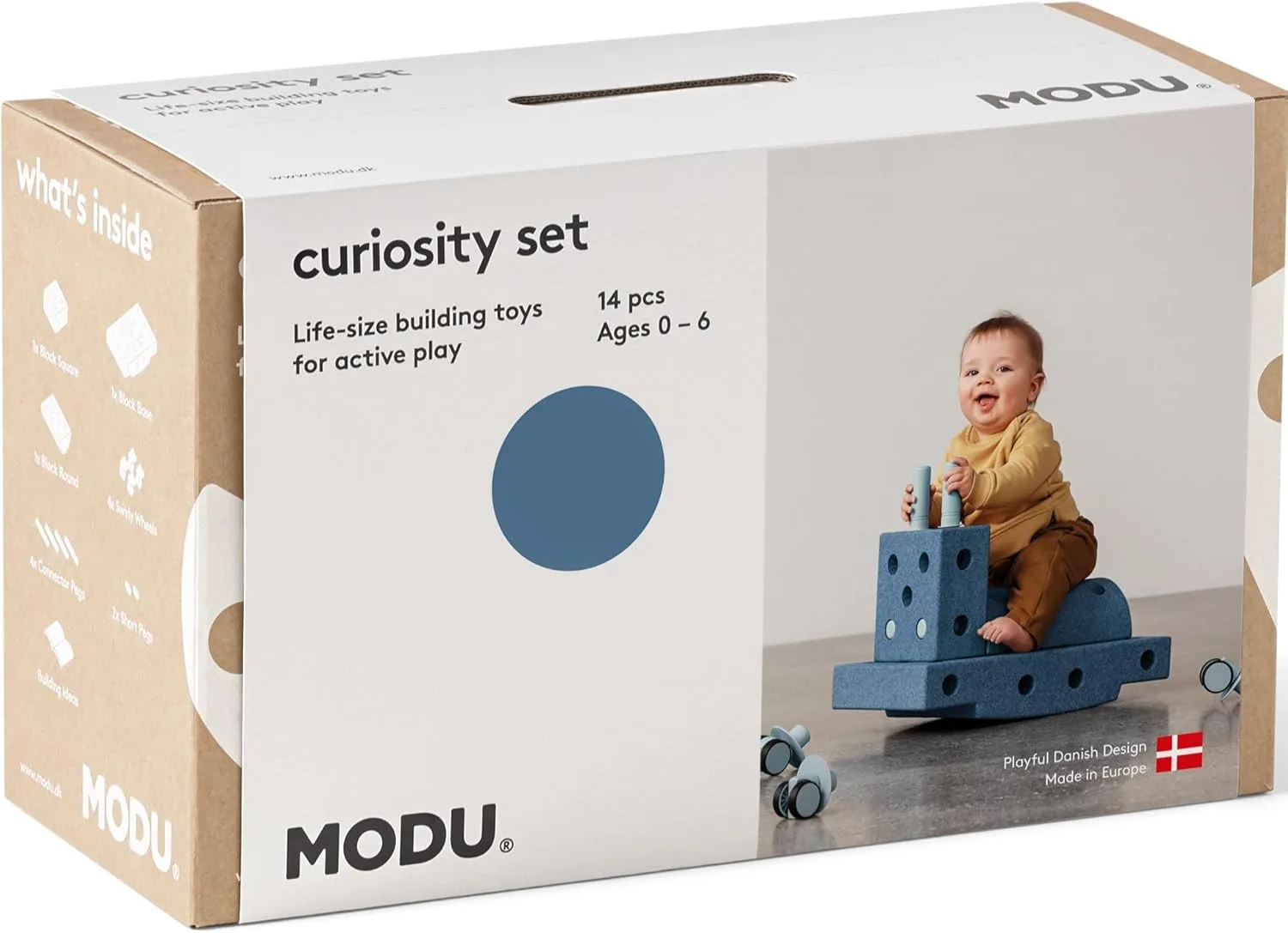MODU Curiosity Set – модулна играчка за яздене, балансиране и комбиниране (14 части)