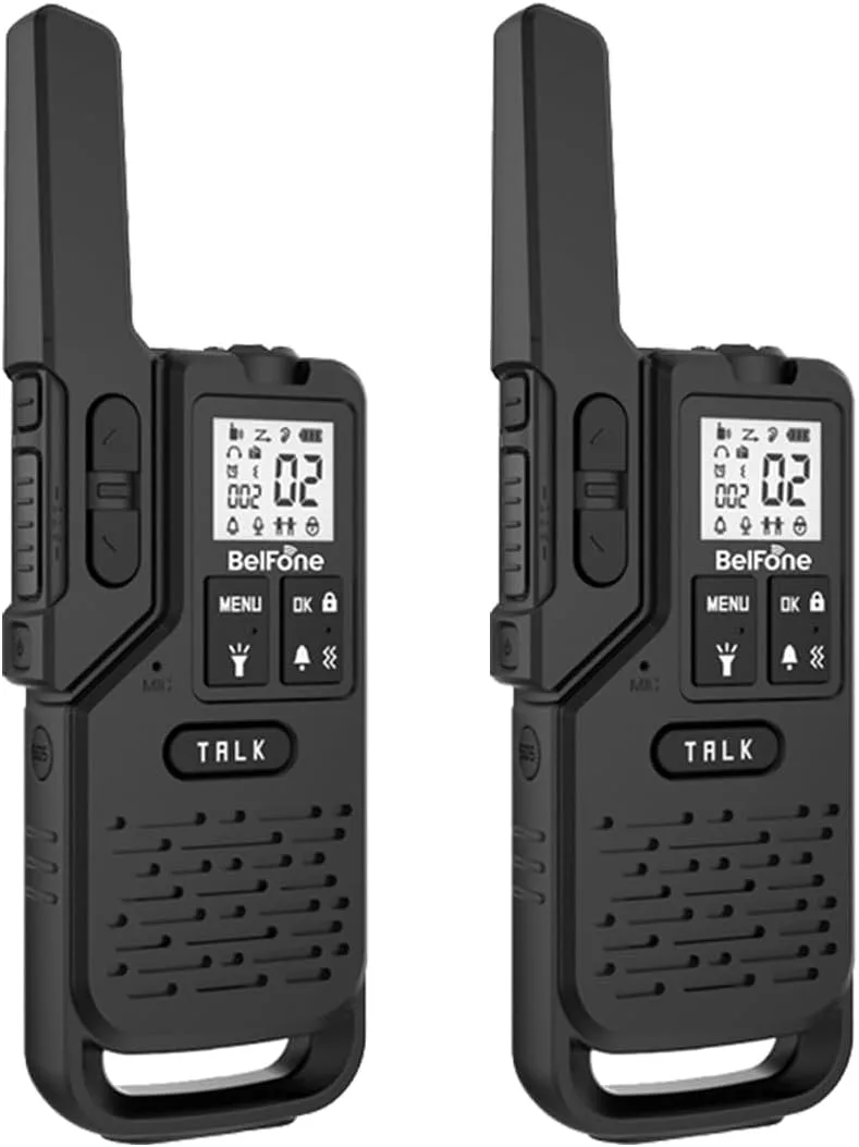 Комплект 2 броя Belfone OG200 PMR446 уоки-токита (FM радиостанции, без лиценз) с батерия 1800 mAh