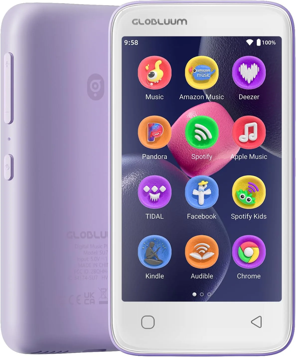 96GB MP3 плейър с Bluetooth 5.0, Wi‑Fi и 4-инчов сензорен екран