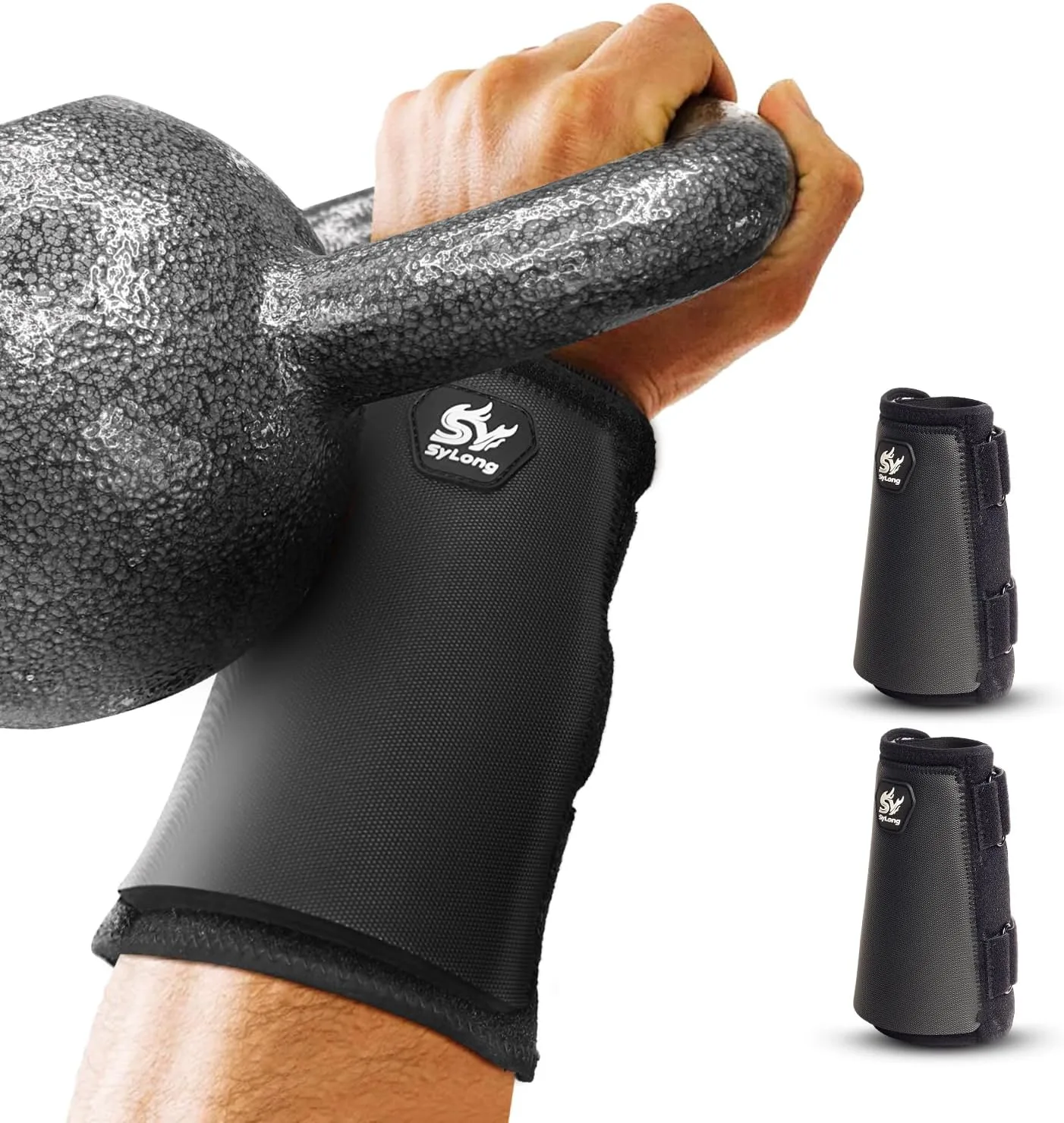 Sylong протектори за китка и предмишница за Kettlebell, 8 мм защитен слой, 2 броя (М)