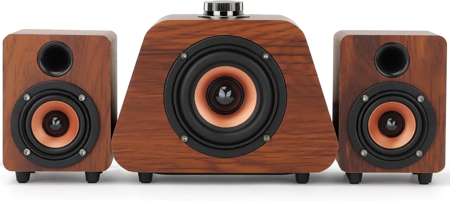 Компютърни високоговорители 2.1 със субуфер, Bluetooth 5.0, USB и RCA вход (модел K02)