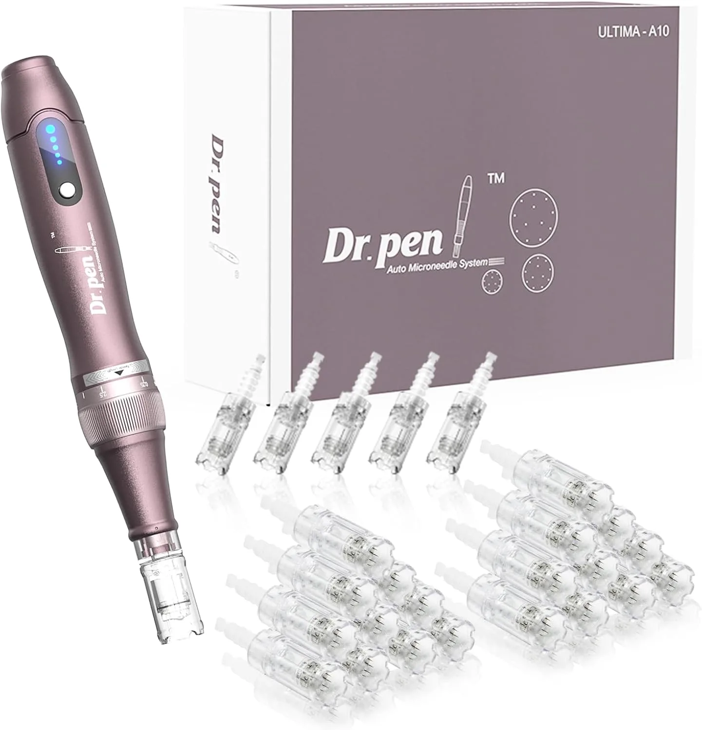 Професионална писалка за микронидлинг Dr. Pen Ultima A10 с 25 резервни патрона