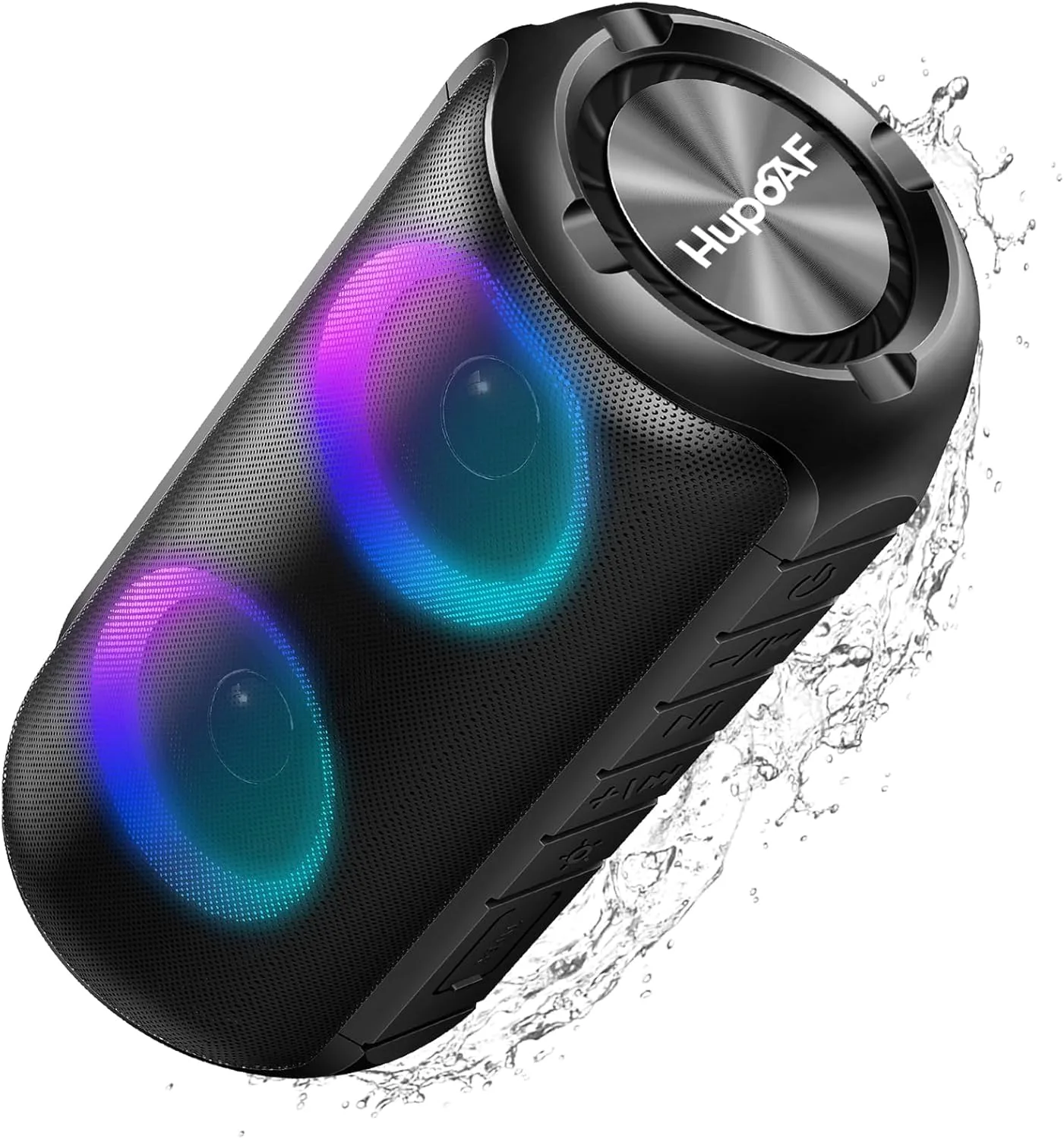 Hupoaf ZY-02 Bluetooth колонка със стерео звук, 3D бас и RGB LED подсветка, IPX7