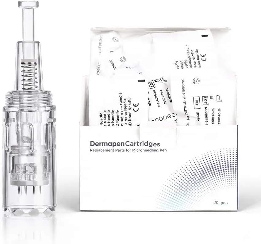 Комплект 12-пинови касети за микронидлинг Dermapen тип M1 / P10 / P20 – 20 броя резервни глави