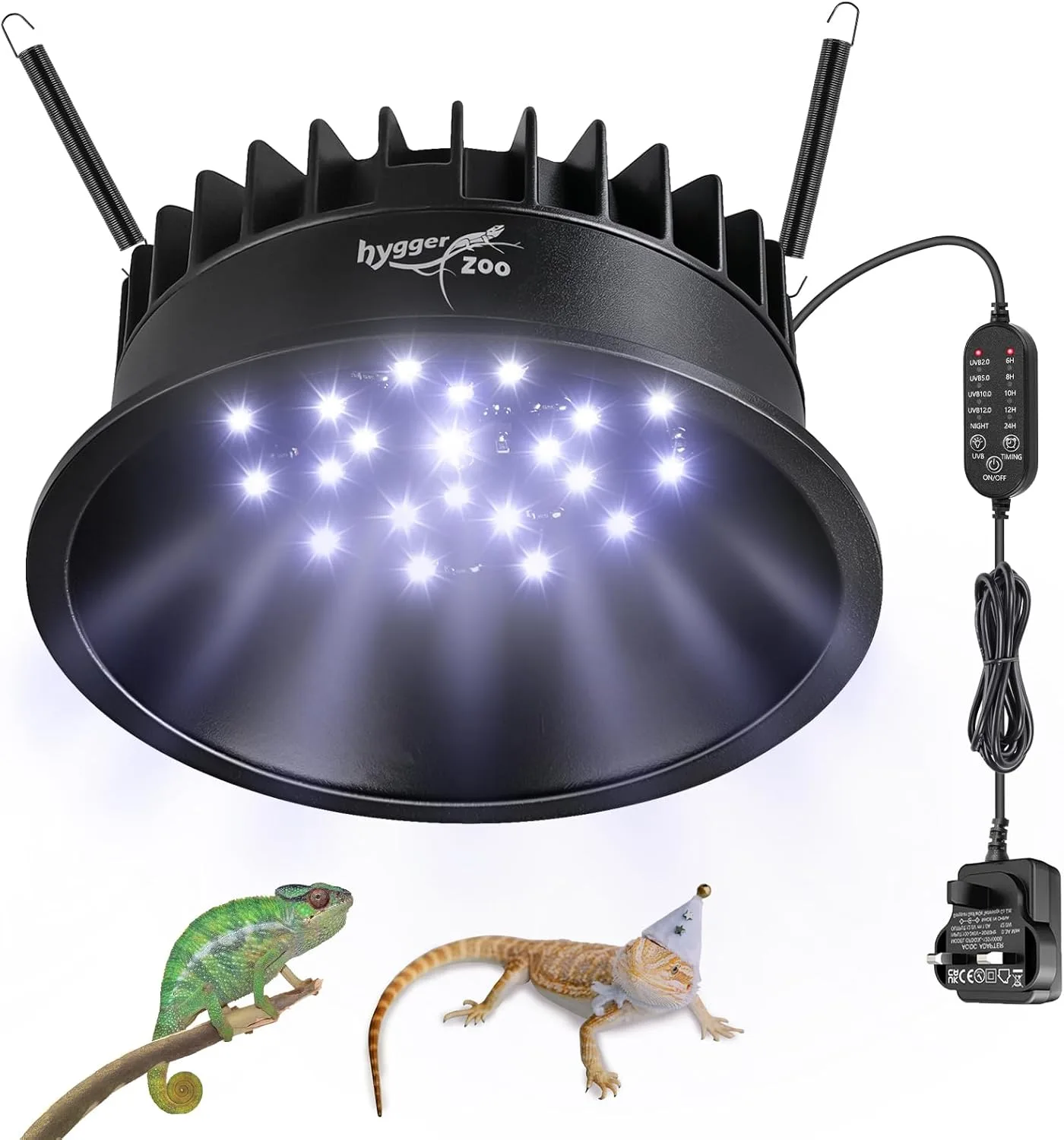 LED UVB осветление за терариум Hygger Zoo с таймер (UVA/UVB/Night mode)