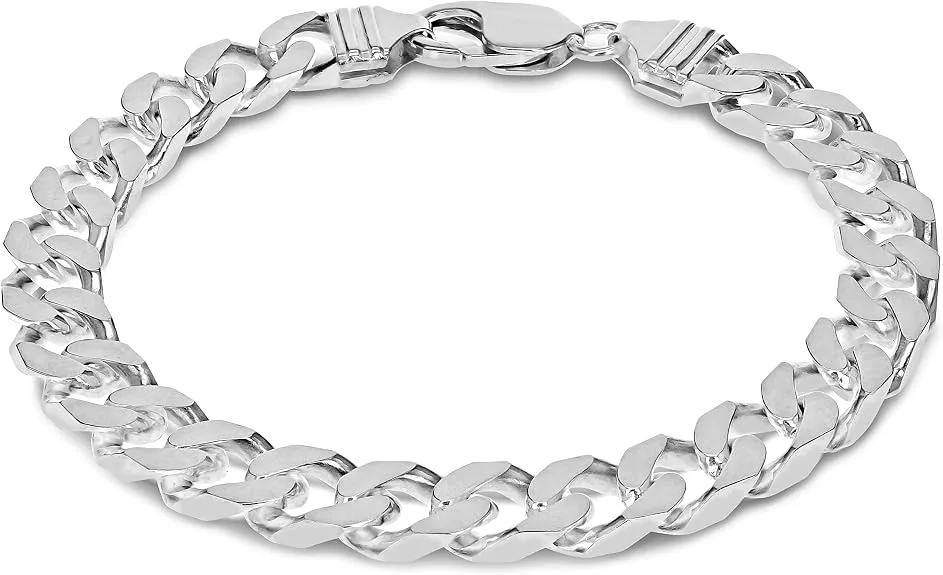 Сребърна гривна Curb Chain 20 см – метална верижка със закопчаване
